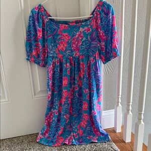 Lilly Pulitzer Vibrant Pink and Blue Kids Dress